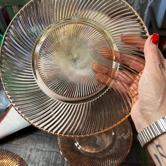 Pink Diana Federal Depression dinner plates - Picture 3 of 6